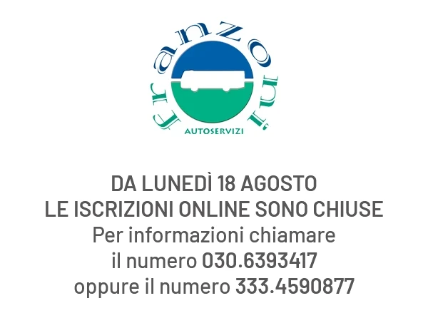 Iscrizioni chiuse